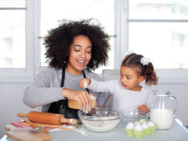 istock Mother and daughter are baking together 2232253629
