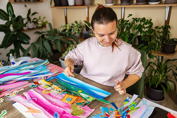 istock Woman crafting in a cozy workspace 2232259795