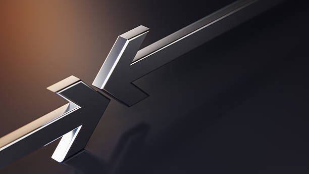 3D render of a silver Euro sign on a black striped background