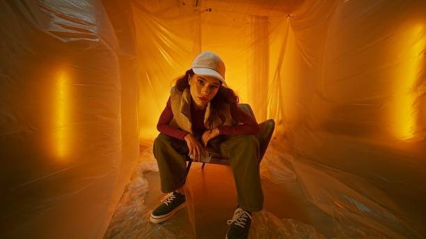 istock An Urban Portrait captured in Soft and Ambient Orange Lighting for visual effect 2232261539