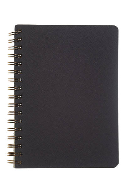 istock Black leather scales spiral notebook on white isolated background 2232262546