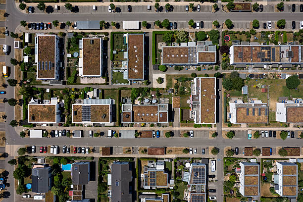 istock Residential neighborhood , top down view 2232263925