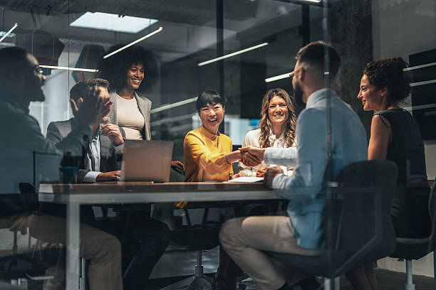 istock Diverse team in a business meeting collaborating on projects 2232266711