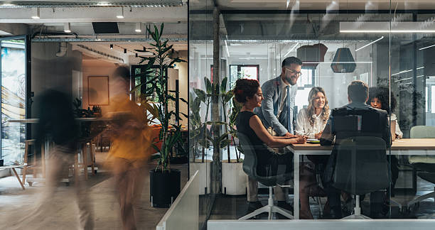 istock Business meeting in modern corporate office 2232266718