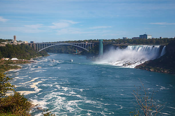 istock Impressive American Falls and Rainbow International bridge at Bu 2232272948