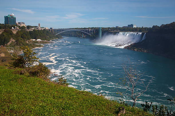 istock Impressive American Falls and Rainbow International bridge at Bu 2232272950