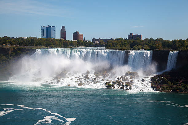 istock Impressive American Falls and Rainbow International bridge at Bu 2232272969