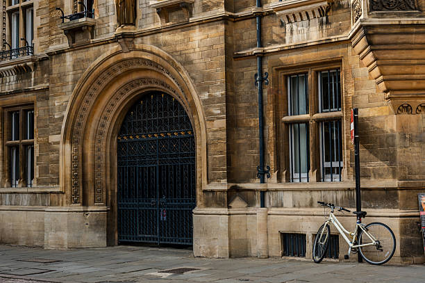 Cambridge, UK- August 20, 2014:  The Panorama of King's College and Senate House, seen from the tower of Saint Mary's Church.
