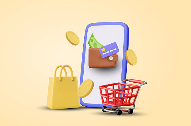 istock 3D vector illustration render of smartphone with wallet, credit card, gold coins and shopping cart. Concept of online payment, shopping, digital transaction for marketing materials, financial business 2232284814