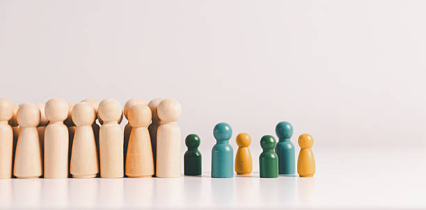 istock Concept of diversity, inclusion, equality is highlighted in team setup, wooden elements, symbolizing leadership, authority, influence, strong communication skills, inclusive organizational structure. 2232289074