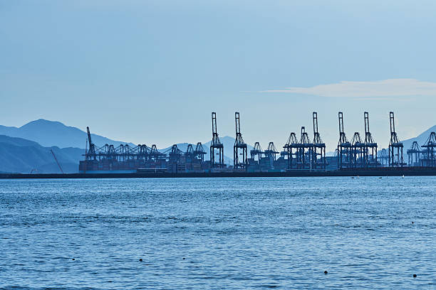 istock Close up of container port 2232292428
