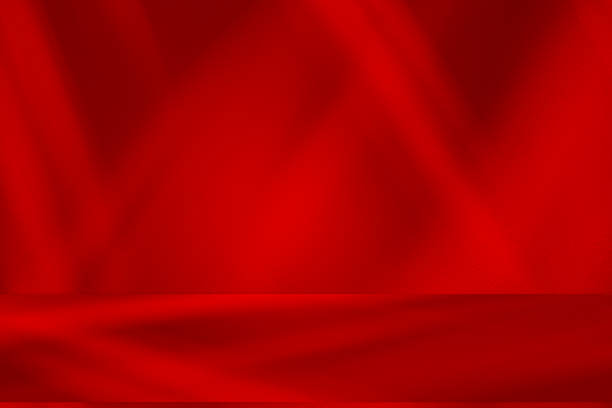 istock Studio style background wall decoration presentation uses white and red tones. with shadows cast from a nearby window, concept creating a decorative 2232295131