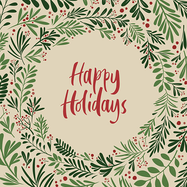 440+ Happy Holidays Wreath Stock Photos, Pictures & Royalty-Free