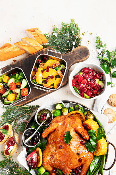 istock Elegant table setting for a festive meal. Christmas dinner. 2232318512