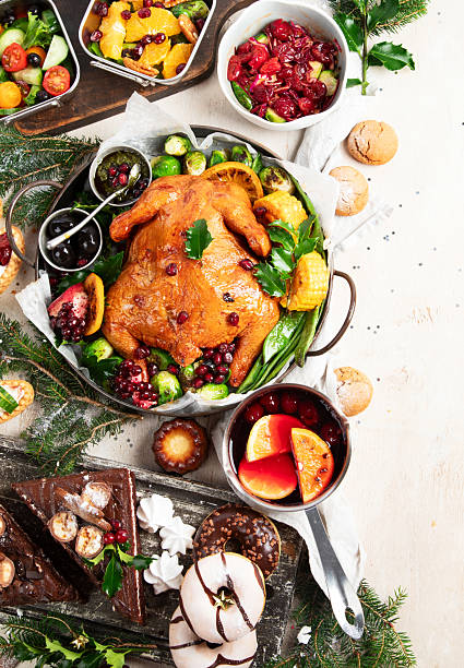 istock Elegant table setting for a festive meal. Christmas dinner. 2232319415