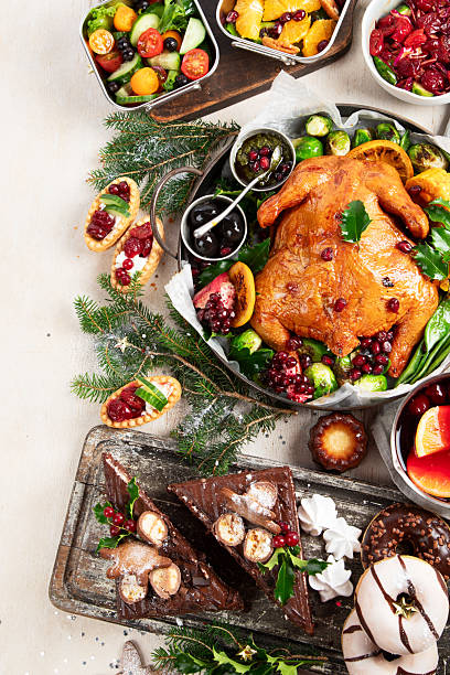 istock Elegant table setting for a festive meal. Christmas dinner. 2232319609