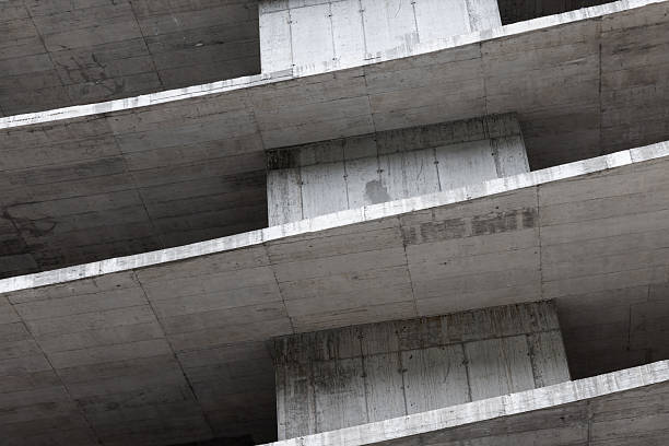 istock Abstract View of Modern Concrete Architectural Exterior with Geometric Design 2232326502