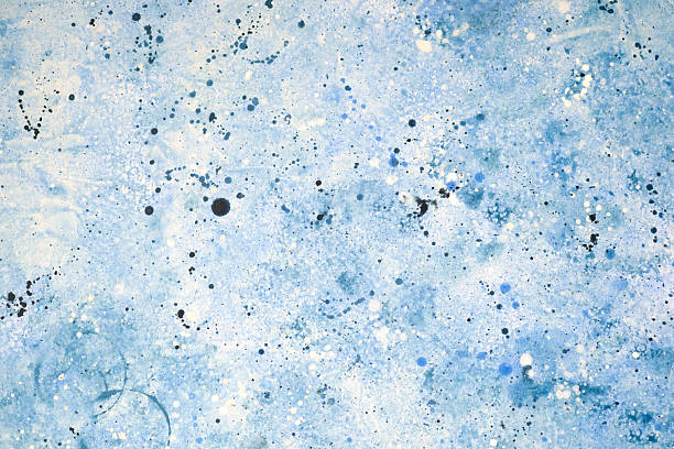 istock Abstract blue painting with splashes and textures creating depth and movement 2232328752