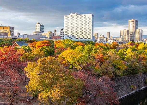 istock Osaka autumn cityscape in Japan 2232333695