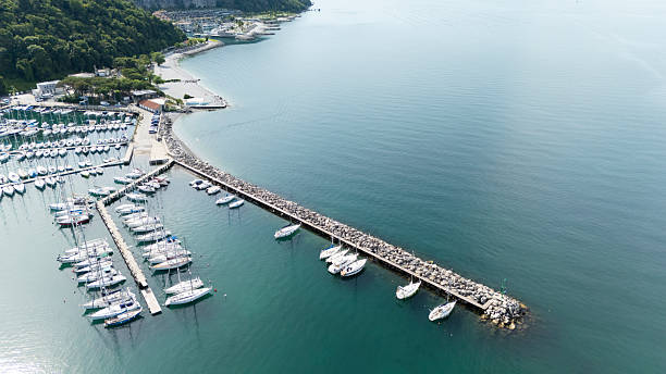 istock Yachts Anchored Along Pier at Portopiccolo Marina 2232333893