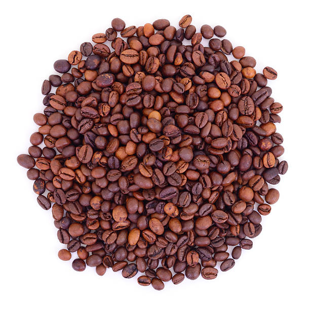 istock Roasted coffee beans isolated on white background top view 2232334048