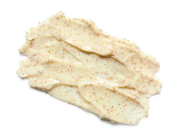 istock Smear of body scrub isolated on white, top view 2232343787
