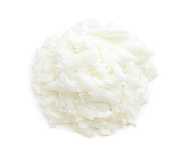 istock Soy wax isolated on white, top view 2232346374