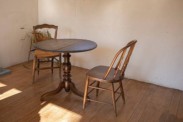 istock antique wooden table and chairs 2232350843