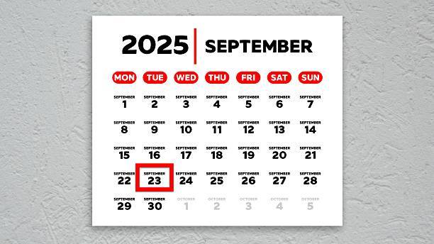 istock The date September 23rd marked with a red cursor on the wall calendar 2025 2232353403