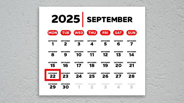 istock The date September 22nd marked with a red cursor on the wall calendar 2025 2232353404