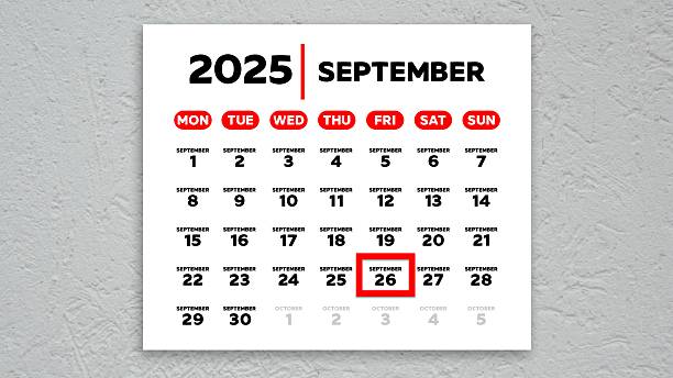 istock The date September 26th marked with a red cursor on the wall calendar 2025 2232353405