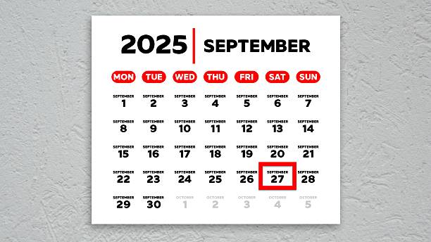 istock The date September 27th marked with a red cursor on the wall calendar 2025 2232353790