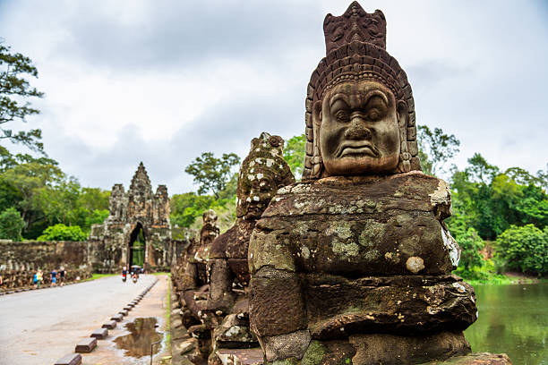 Notice: Dia film scanning\nApsara Dancers on the wall of Angkor Temples
