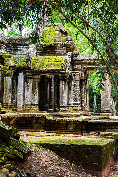 This is a temple complex in Cambodia. UNESCO  World Heritage Site of Angkor Thom, Siem Reap, Cambodia.