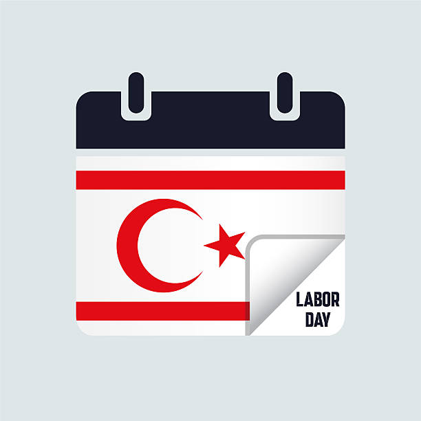 istock Northern Cyprus Labor Day Calendar Flag Illustration 2232369825