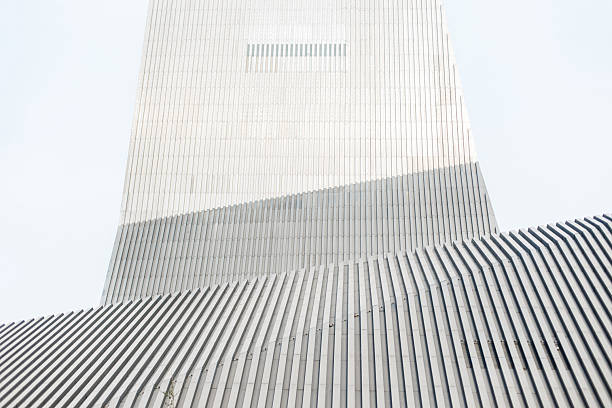 Close-up and abstract background of modern corporate building facade.