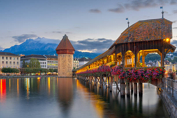 istock Lucerne, Switzerland in the evening on the Reuss River 2232386400