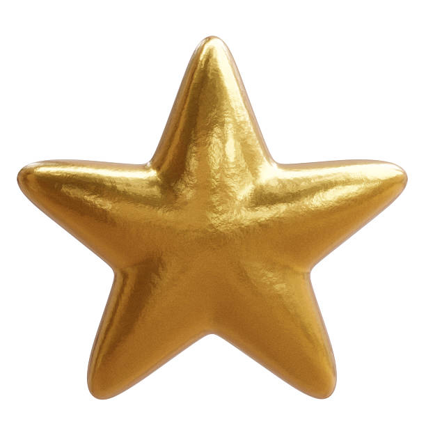 istock Gold star isolated on white. Christmas tree decoration 2232386420