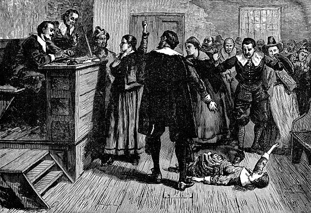 istock Courtroom During the Salem Witch Trials in Massachusetts - 17th Century 2232398961