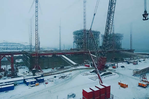 istock Construction of modules for liquefied natural gas plant. 2232404185