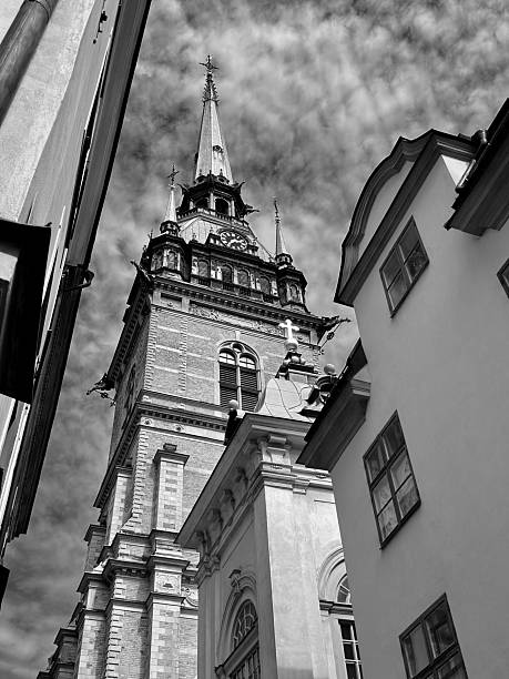 Gamla Stan, or The Old Town dates from the 13th century. The island with cobblestones and colorful 16th century buildings or on the island of Stadsholmen. The large square in the center is surrounded by merchants’ houses, Stockholm Stock Exchange,Nobel Museum, and Stockholm Cathedral.