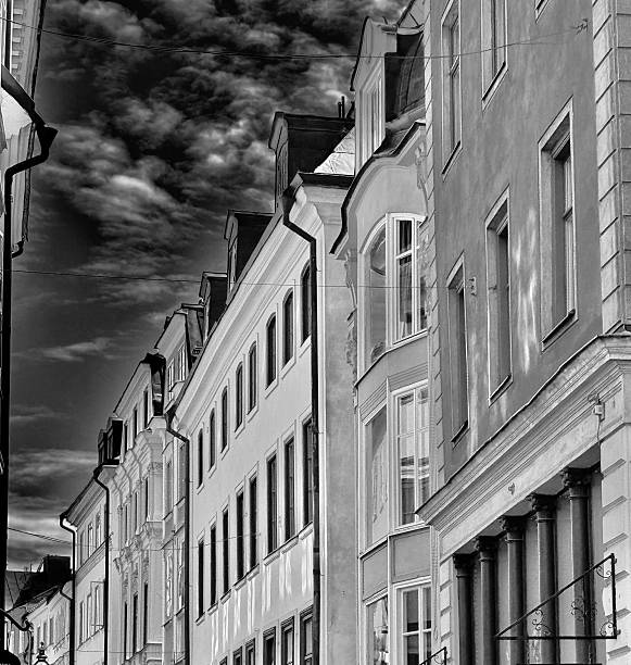 Gamla Stan, or The Old Town dates from the 13th century. The island with cobblestones and colorful 16th century buildings or on the island of Stadsholmen. The large square in the center is surrounded by merchants’ houses, Stockholm Stock Exchange,Nobel Museum, and Stockholm Cathedral.