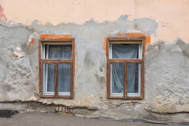 istock Windows in an old building in Serbia. 2232421153
