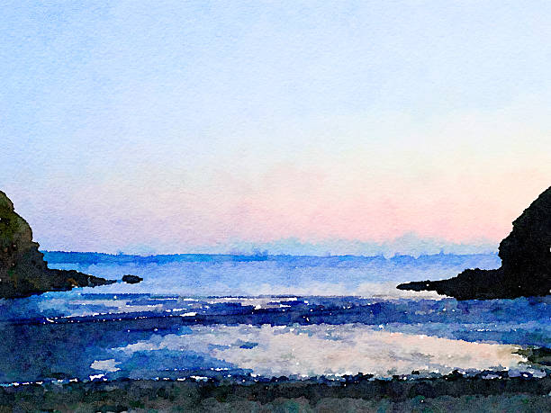 istock Painted in Waterlogue overlooking the Pembrokeshire coast 2232428806