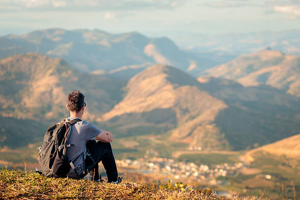 istock Traveler Resting and Contemplating Mountain View 2232431823