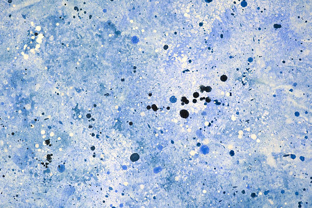 istock Abstract blue splatter painting showcasing unique textures and colors 2232435384