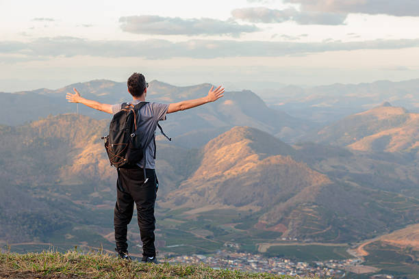 istock Traveler Admiring Scenic Mountain View 2232436124