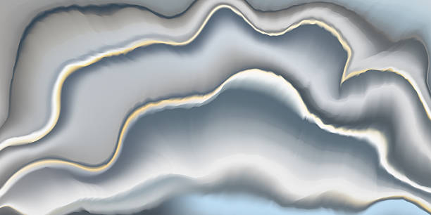 istock Gold veins seamless marble bg. Navy blue slice, sand watercolor texture. Ombre white silver abstract stone, ice dust pattern on grey fashion paint. Nature sapphire line foil, ink agate menu repeat art 2232439681