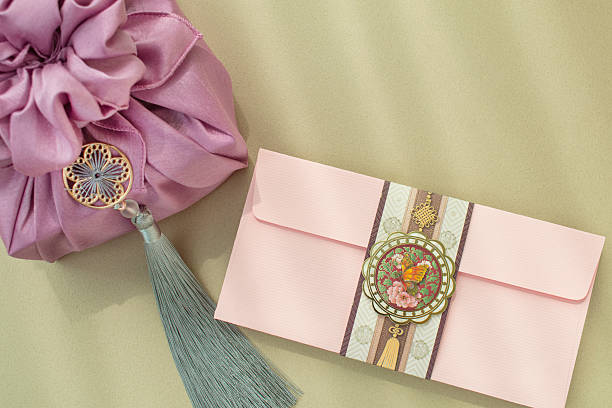 istock Korea's traditional packaging box and pocket money bag 2232440202