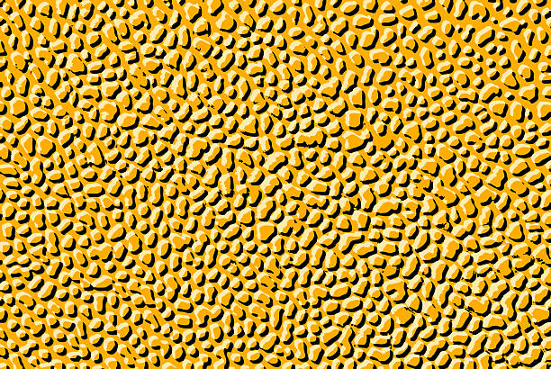 Orange and black and white three-tone texture with a fine cobblestone pattern that visually appears embossed (semi-three-dimensional)